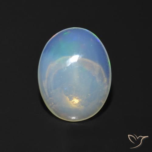 0.93ct 자연스러운 다색 오팔, 타원형, 투명한