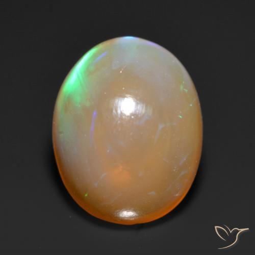 1.36ct 자연스러운 다색 오팔, 타원형, 투명한