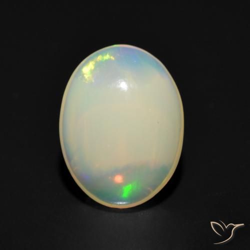 1.07ct 자연스러운 다색 오팔, 타원형, 투명한