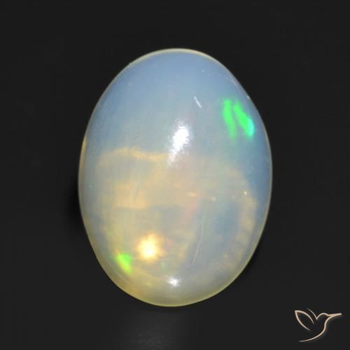1.24ct 자연스러운 다색 오팔, 타원형, 투명한
