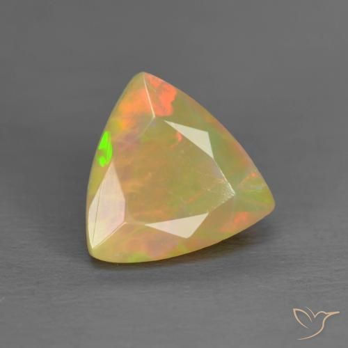 0.91캐럿 천연 다색 오팔, 일조, 투명한