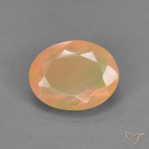 1.16ct 자연스러운 다색 오팔, 타원형, 투명한