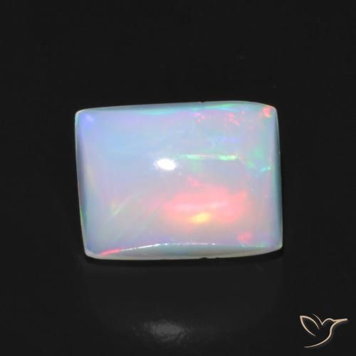 1.49ct 자연스러운 다색 오팔, 바게트, 투명한