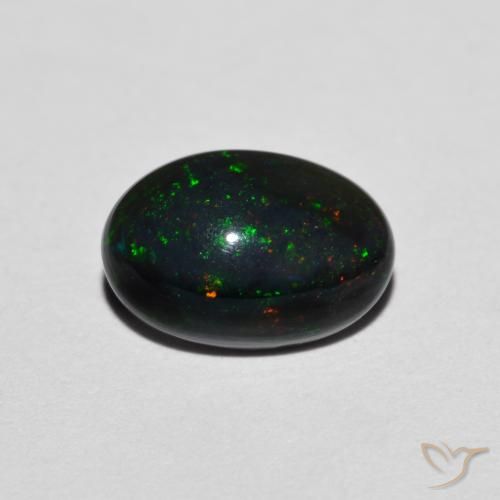 0.93ct 자연스러운 다색 오팔, 타원형, 투명한