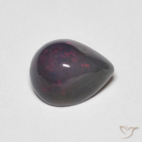 0.59ct 자연스러운 다색 오팔, 배 모양, 불투명체