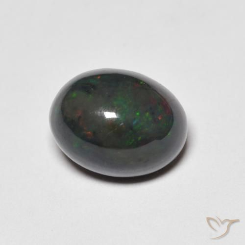 1.62ct 자연스러운 다색 오팔, 타원형, 불투명체