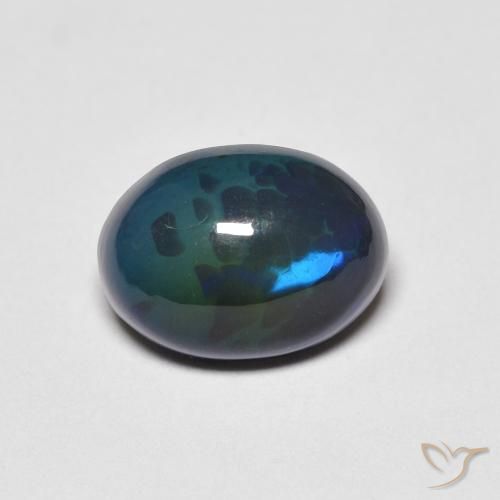 1.35ct 자연스러운 다색 오팔, 타원형, 불투명체