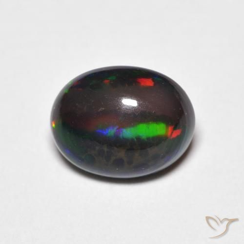 1.20ct 자연스러운 다색 오팔, 타원형, 불투명체