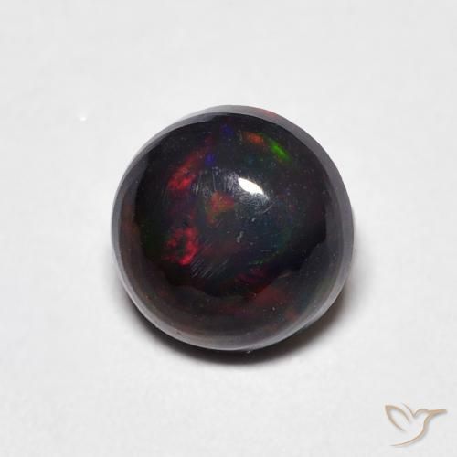 0.53ct 자연스러운 다색 오팔, 둥근, 불투명체