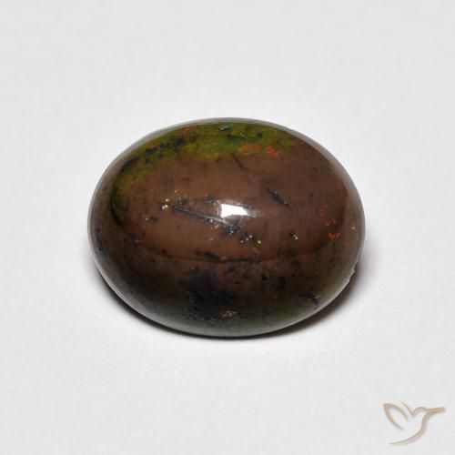 1.48ct 자연스러운 다색 오팔, 타원형, 불투명체