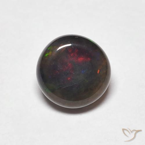 0.51ct 자연스러운 다색 오팔, 둥근, 불투명체