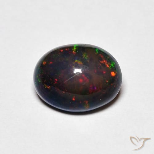 1.23ct 자연스러운 다색 오팔, 타원형, 불투명체