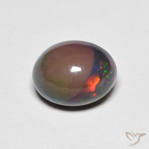 1.47ct 자연스러운 다색 오팔, 타원형, 불투명체