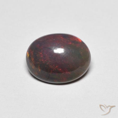 0.90ct 자연스러운 다색 오팔, 타원형, 불투명체