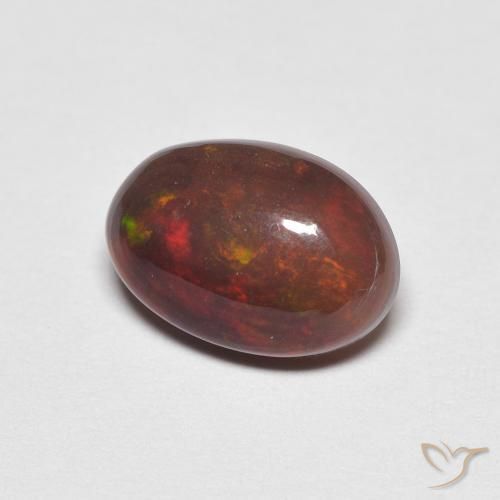 1.11ct 자연스러운 다색 오팔, 타원형, 불투명체