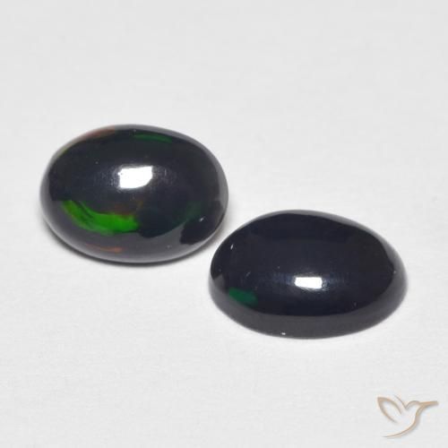0.80캐럿 천연 다색 오팔 보석, 타원형, 불투명체