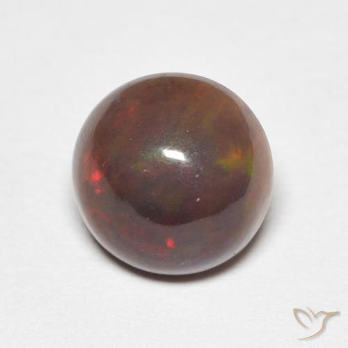 1.22ct 자연스러운 다색 오팔, 둥근, 불투명체