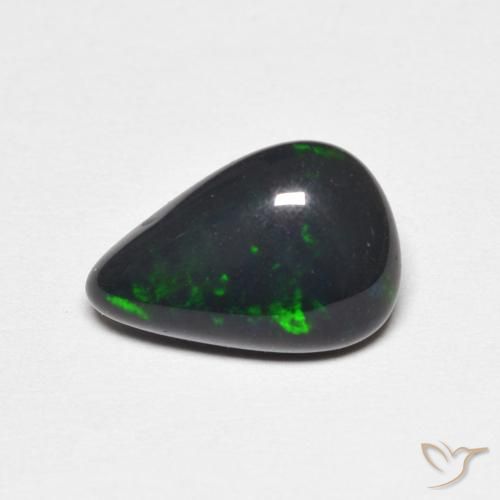 1.21ct 자연스러운 다색 오팔, 배 모양, 불투명체