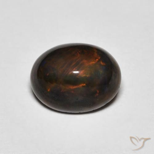 1.08ct 자연스러운 다색 오팔, 타원형, 불투명체