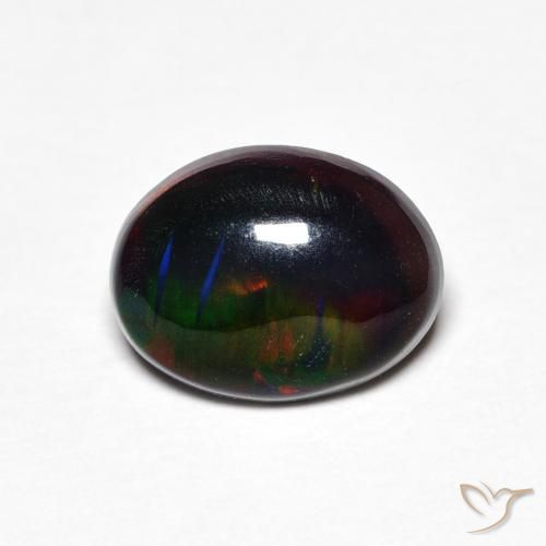 0.97ct 자연스러운 다색 오팔, 타원형, 불투명체