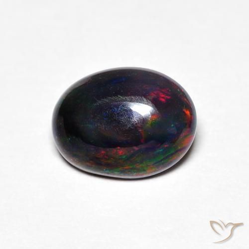 0.61ct 자연스러운 다색 오팔, 타원형, 불투명체