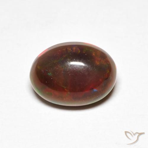 1.10ct 자연스러운 다색 오팔, 타원형, 불투명체