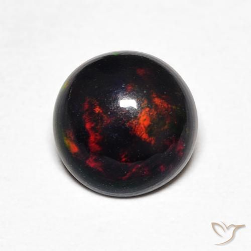 0.64ct 자연스러운 다색 오팔, 둥근, 불투명체