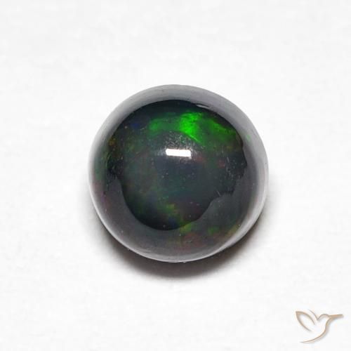 0.44ct 자연스러운 다색 오팔, 둥근, 불투명체