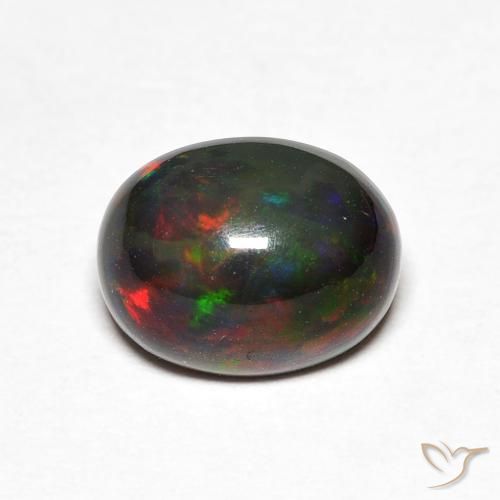1.40ct 자연스러운 다색 오팔, 타원형, 불투명체