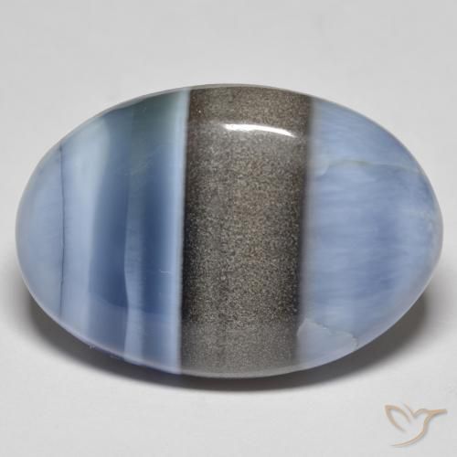 28.42ct 자연스러운 다색 오팔, 타원형, 불투명체