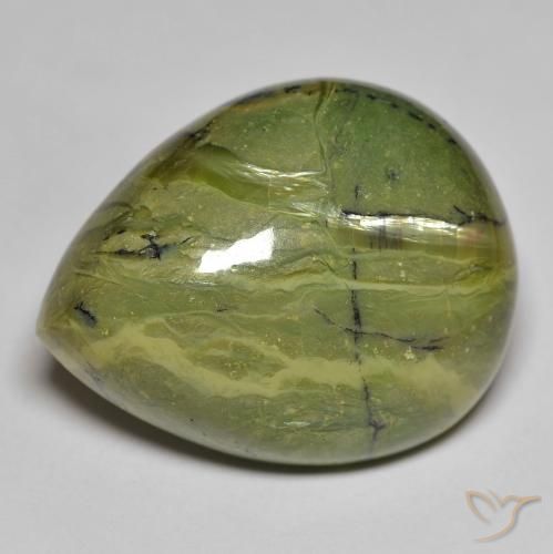 37.03ct 자연스러운 따뜻한 녹색 오팔, 배 모양, 불투명체