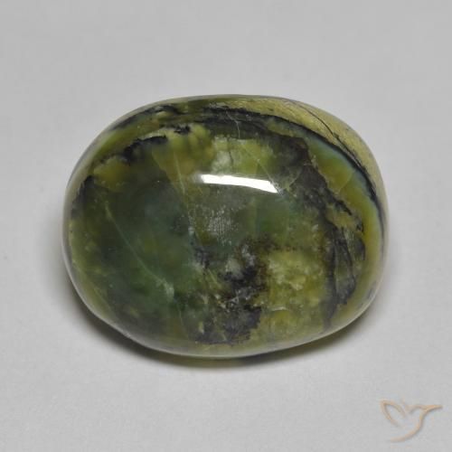 12.72ct 자연스러운 포레스트 그린 오팔, 타원형, 불투명체