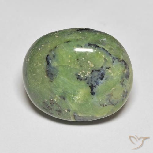 10.16ct 자연스러운 따뜻한 녹색 오팔, 타원형, 불투명체