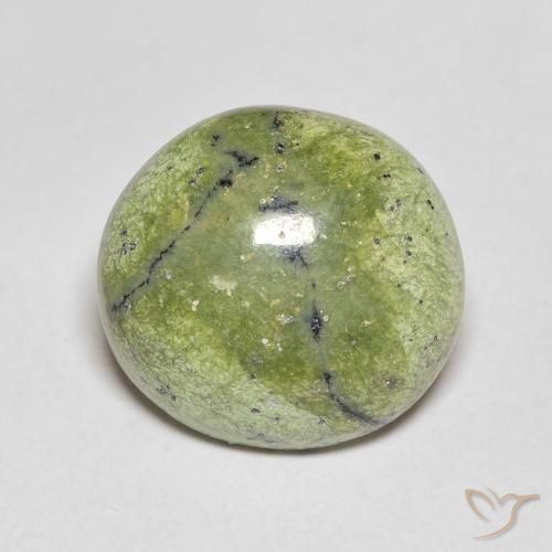 4.64ct 자연스러운 황록색 오팔, 타원형, 불투명체