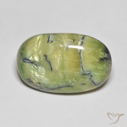 10.83ct 자연스러운 따뜻한 녹색 오팔, 타원형, 불투명체