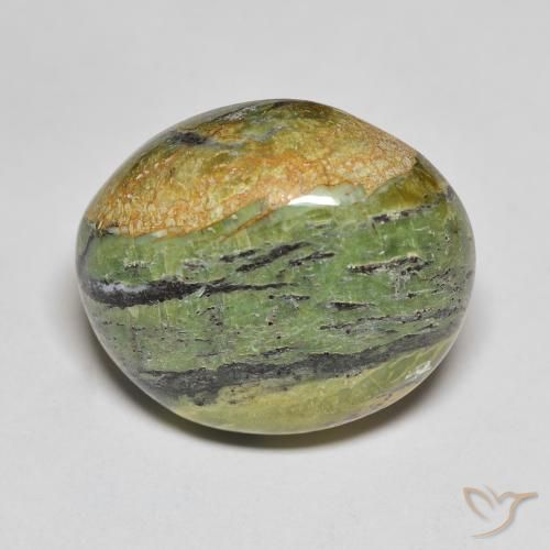 16.51ct 자연스러운 어스 그린 오팔, 타원형, 불투명체