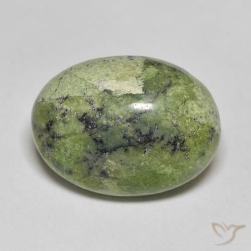 10.14ct 자연스러운 황록색 오팔, 타원형, 불투명체