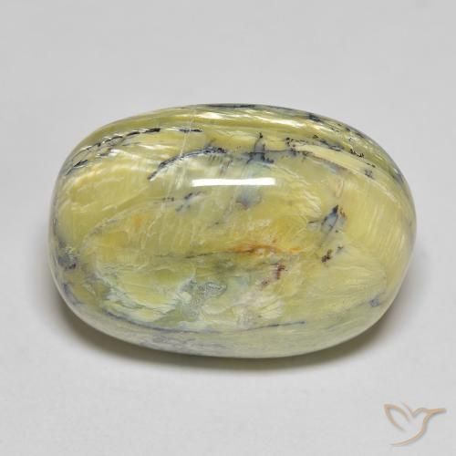 20.70ct 자연스러운 미디엄 그린 오팔, 타원형, 불투명체