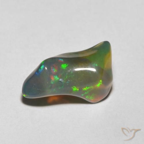 1.45ct 자연스러운 다색 오팔, 팬시한, 투명한