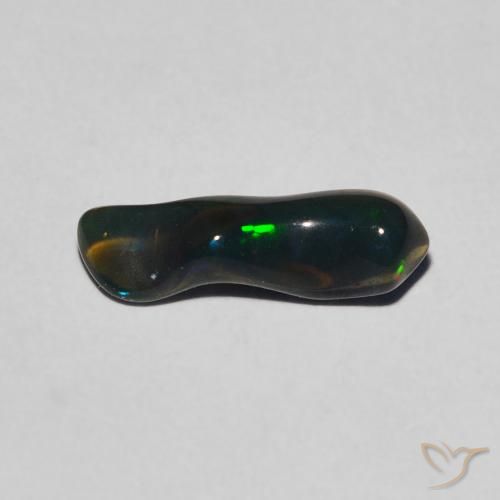 0.7캐럿 오팔 원석, 느슨한 인증 오팔 에티오피아에서, 천연 보석, 11.8 x 3.6 mm, Photo A