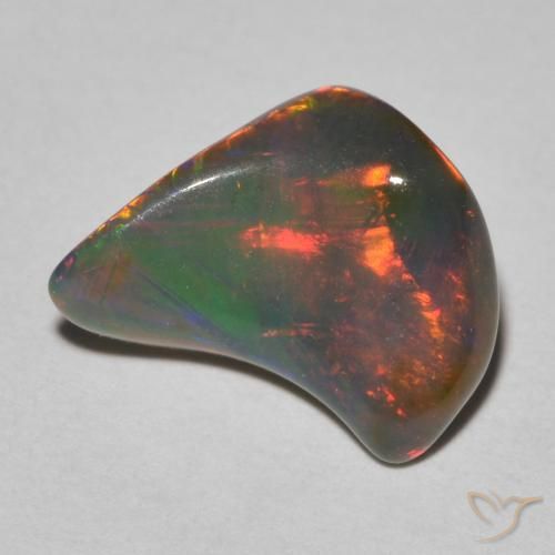 2.21ct 자연스러운 다색 오팔, 팬시한, 투명한