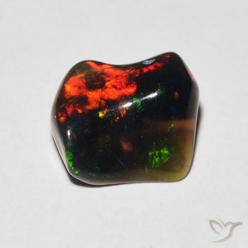 0.78캐럿 오팔 원석, 느슨한 인증 오팔 에티오피아에서, 천연 보석, 8.9 x 7.5 mm, Photo A