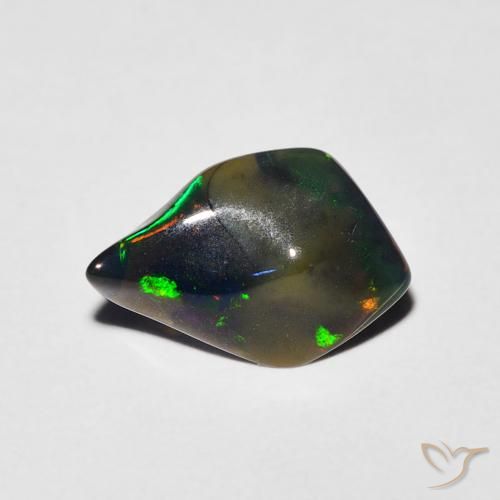 0.91ct 자연스러운 다색 오팔, 팬시한, 투명한