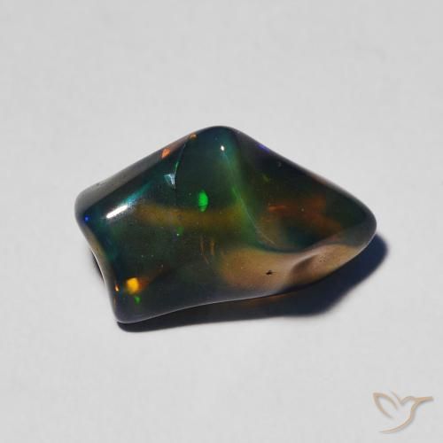 2.35ct 자연스러운 다색 오팔, 팬시한, 투명한