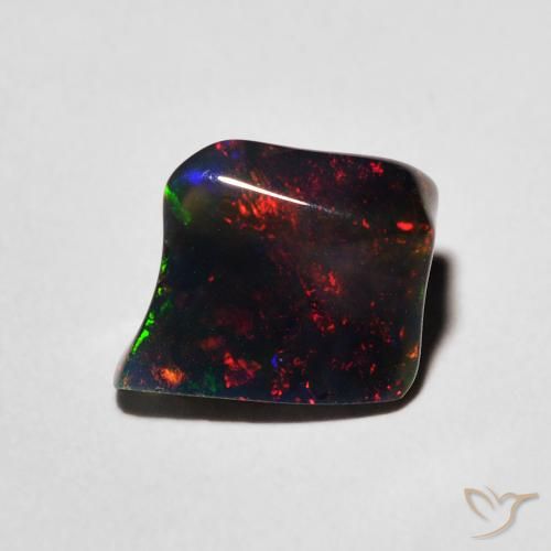 1.09캐럿 오팔 원석, 느슨한 인증 오팔 에티오피아에서, 천연 보석, 7.9 x 6.9 mm, Photo A