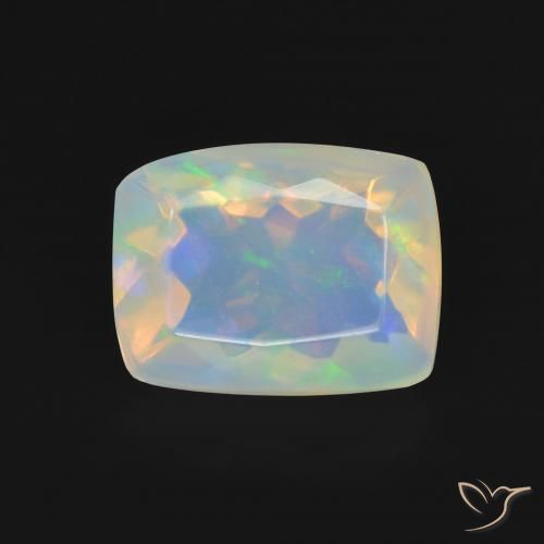 1.54ct 자연스러운 다색 오팔, 방석, 투명한