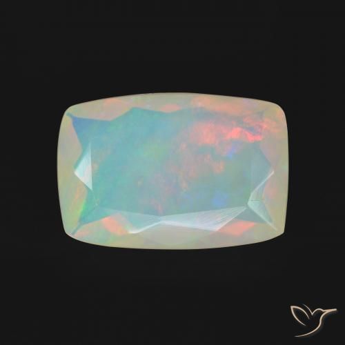 3.02ct 자연스러운 다색 오팔, 방석, 투명한