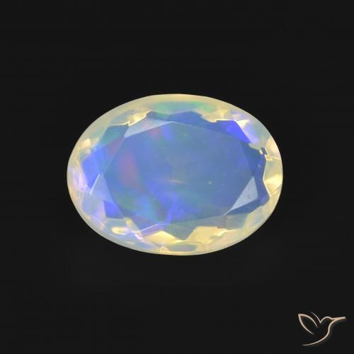 2.32ct 자연스러운 다색 오팔, 타원형, 투명한