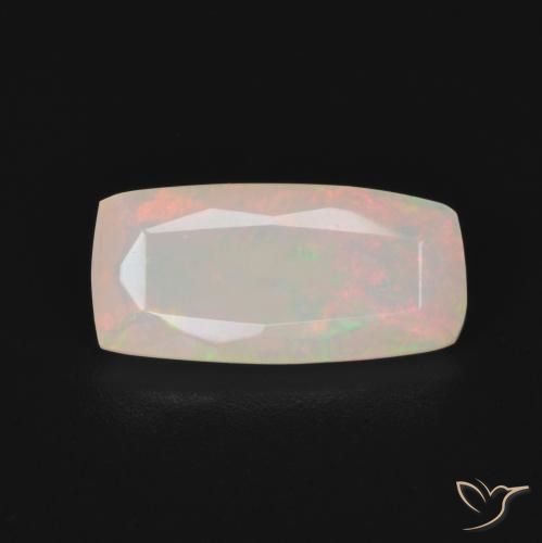 1.25ct 자연스러운 다색 오팔, 방석, 투명한