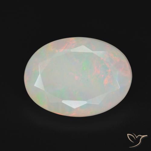 5.28ct 자연스러운 다색 오팔, 타원형, 불투명체